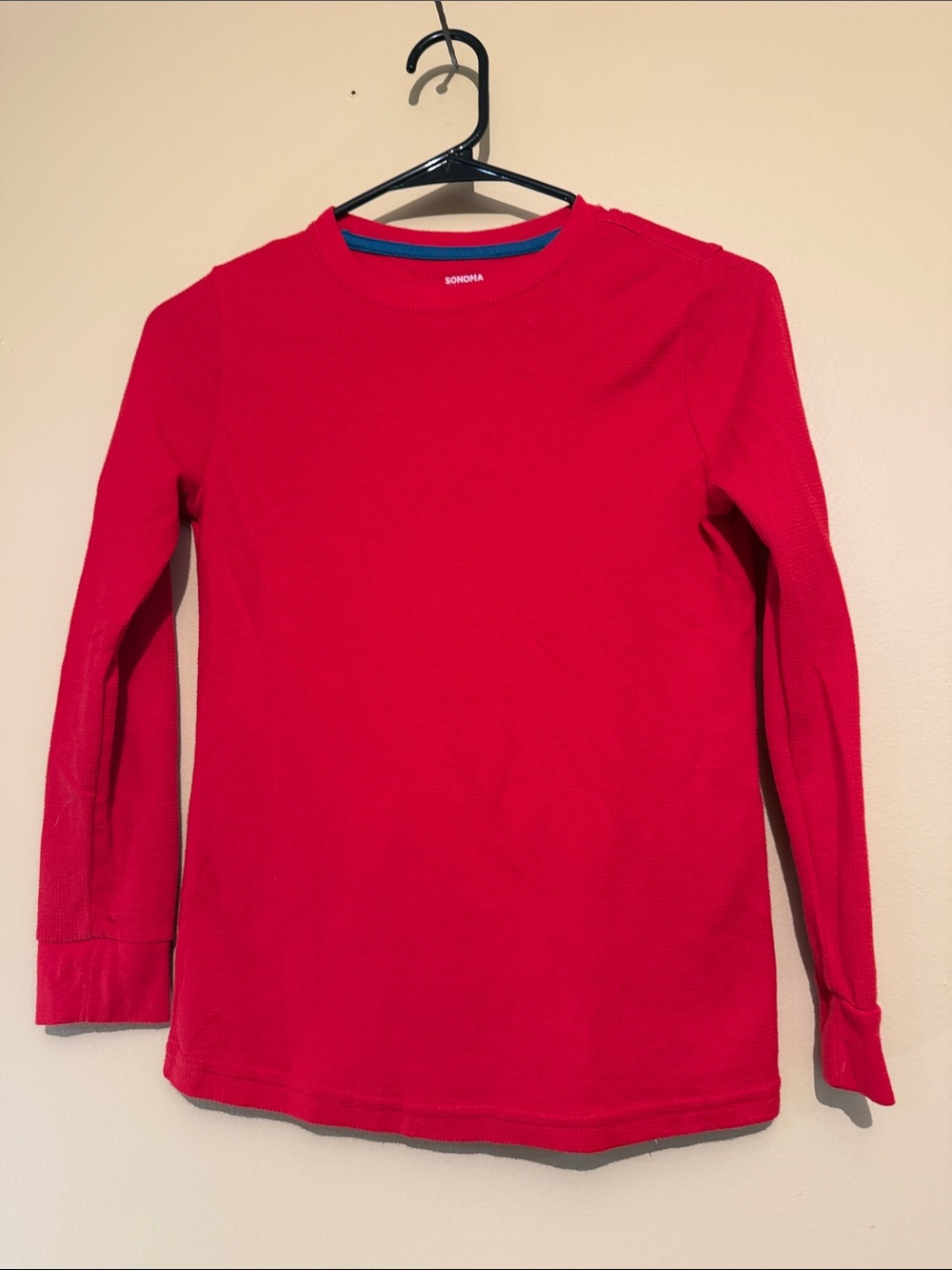 Sonoma Red Long-Sleeve Crewneck Tee for Kids